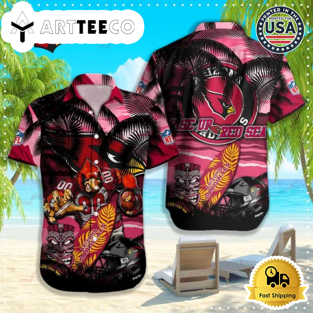 Arizona Cardinals Mascot Design Summer Hawaiian Shirt NFL Aloha Shirt