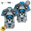 Carolina Panthers Hawaiian Shirts Skull Halloween Your Team Pride In Laid Back Fashion Carolina Panthers Aloha Shirt T Shirt Trending