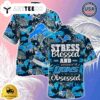 Detroit Lions Summer Beach Button Up Stress Blessed Obsessed Hawaiian Shirt NFL Aloha Shirt