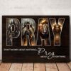 Jesus Pray About Everything Canvas Poster Wall Art