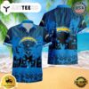 Los Angeles Chargers Palm Summer Hawaiian Shirt Vintage Hawaiian Shirts NFL Aloha Shirt