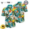 Miami Dolphins Parrots Tropical Flower Hawaiian Shirt NFL Aloha Shirt