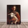Redeeming Grace Jesus And Lamb Canvas Poster Wall Art