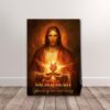 Sacred Heart Of Jesus Christ Canvas Poster Wall Art
