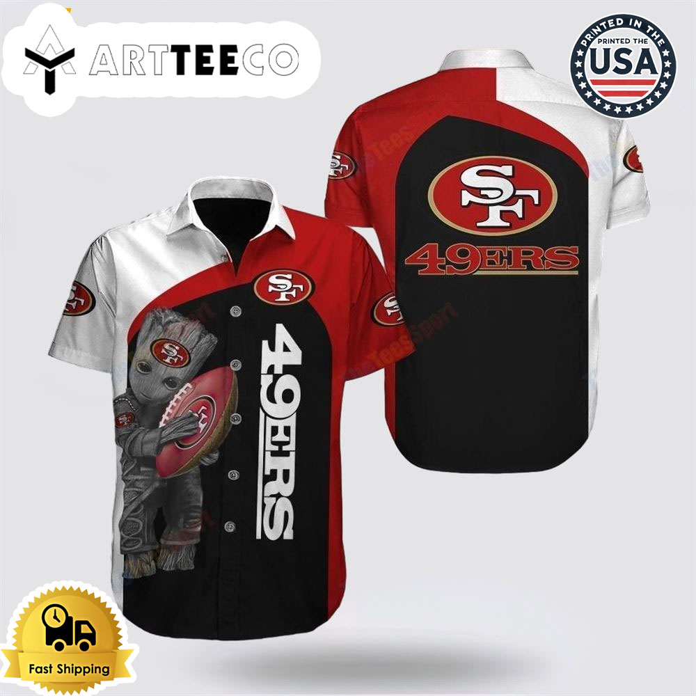 San Francisco 49ers Hawaiian Shirt Groot Summer Style Meets Football Fandom NFL Aloha Shirt