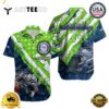 Seattle Seahawks Football American Flag Mascot Custom Name Hawaiian Shirt NFL Aloha Shirt