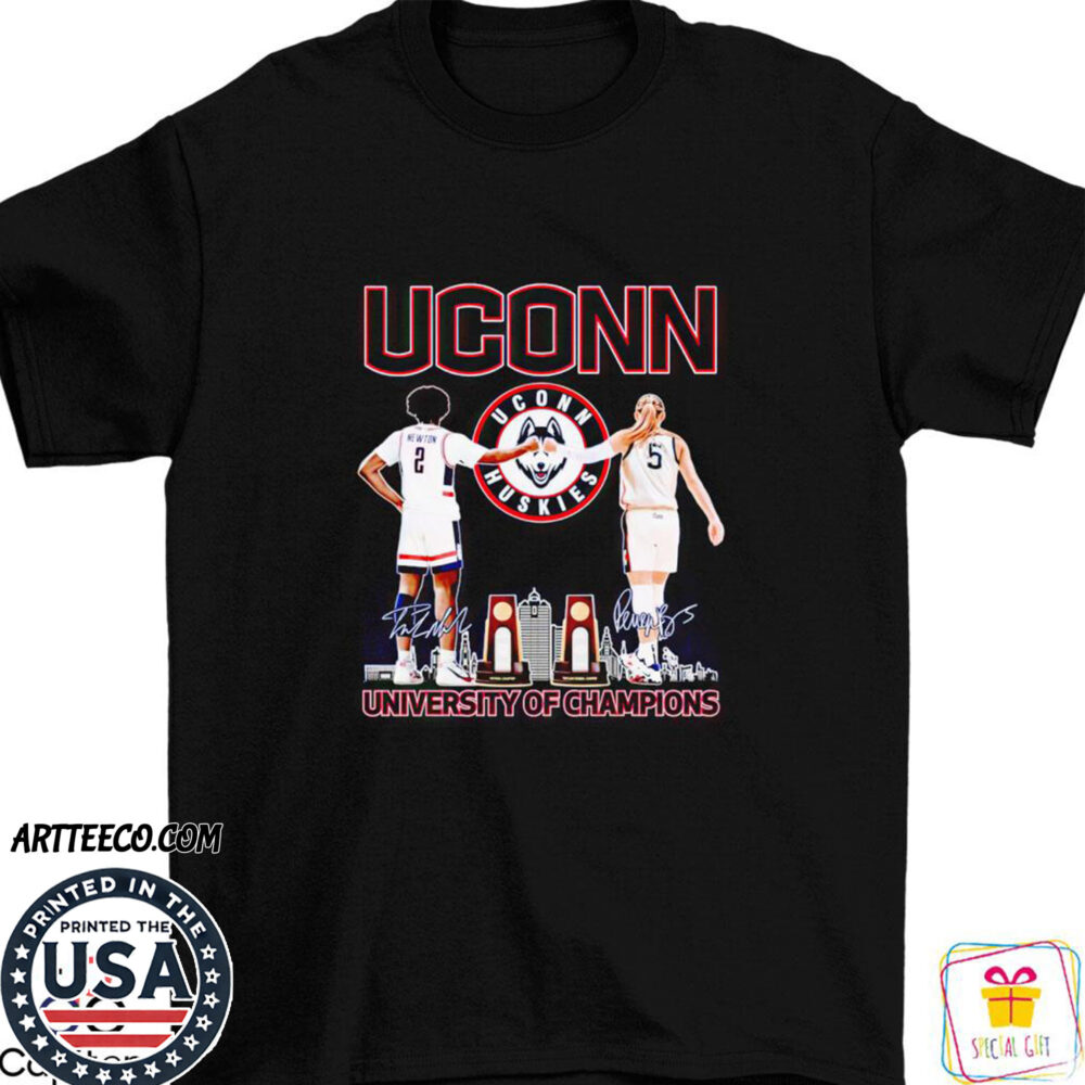 Newton And Paige Bueckers University Of Champions Uconn Huskies Shirt