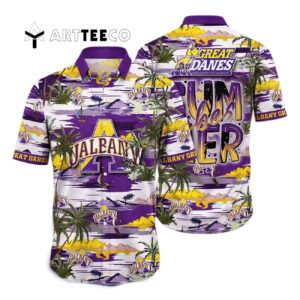 Albany Great Danes Palm Tree Paradise For Sports Fans Hawaiian Shirt 1