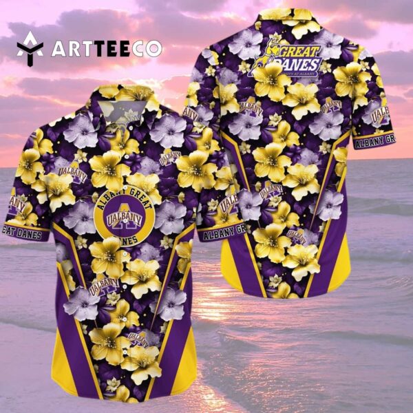 Albany Great Danes Team Spirit Blossoms For Fans Hawaiian Shirt 2