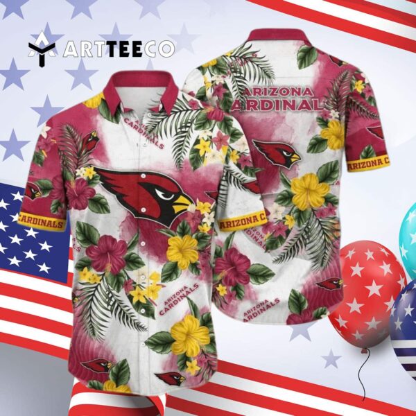 Arizona Cardinals Aloha Pattern Gift For Sport Hawaiian Shirt 4