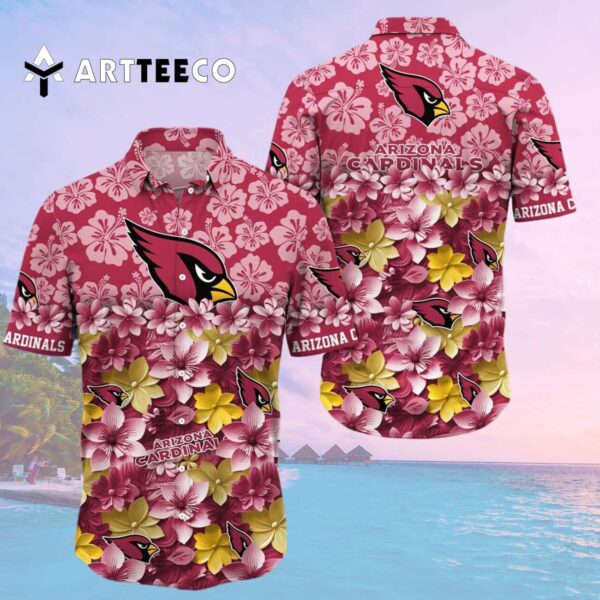Arizona Cardinals Aloha Pattern Hawaiian Shirt 2
