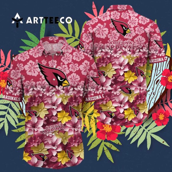 Arizona Cardinals Aloha Pattern Hawaiian Shirt 3