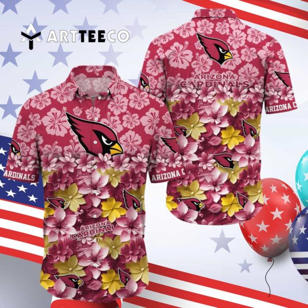 Arizona Cardinals Aloha Pattern Hawaiian Shirt 4