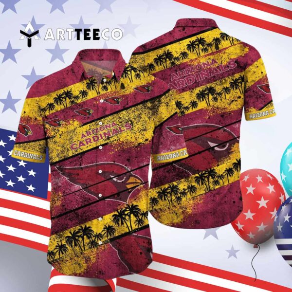 Arizona Cardinals Aloha Vintage Art Hawaiian Shirt 4