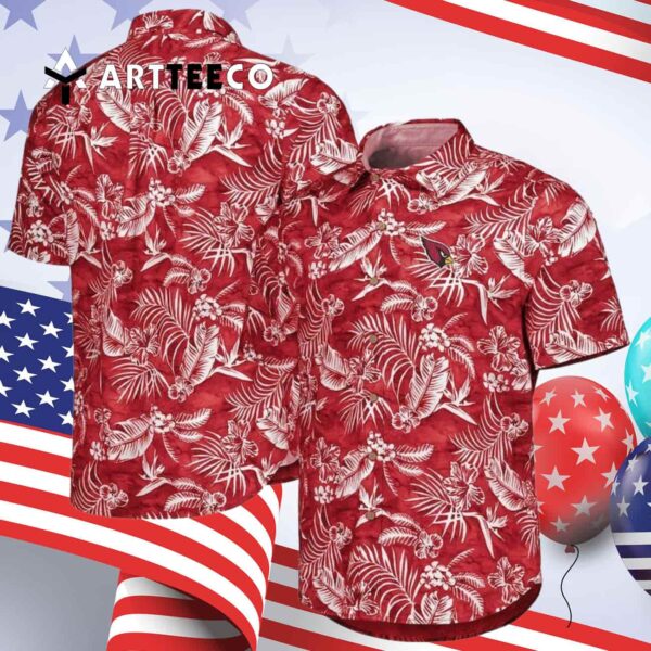 Arizona Cardinals Colorful Summer Pattern Hawaiian Shirt 4