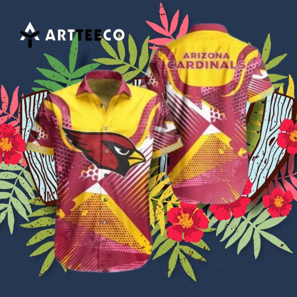 Arizona Cardinals Digital Pattern Hawaiian Shirt 3