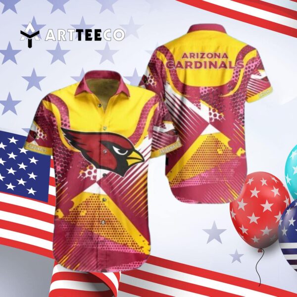 Arizona Cardinals Digital Pattern Hawaiian Shirt 4