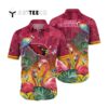 Arizona Cardinals Flamingo And Flower Aloha Hawaiian Shirt 1