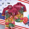 Arizona Cardinals Flamingo And Flower Aloha Hawaiian Shirt 4