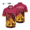 Arizona Cardinals Flamingo And Flower Funny Hawaiian Shirt 1