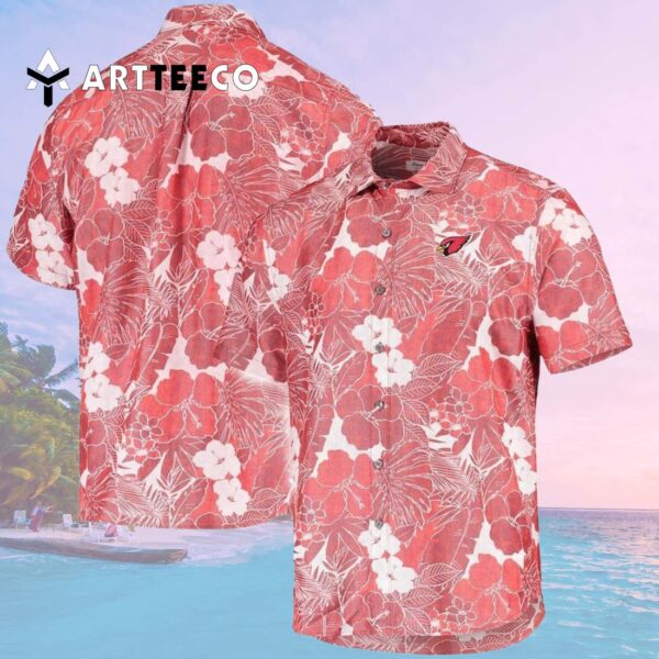 Arizona Cardinals Floral Pattern Hawaiian Shirt 2