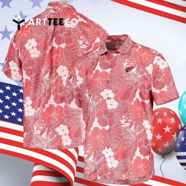 Arizona Cardinals Floral Pattern Hawaiian Shirt 4