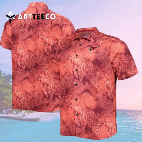 Arizona Cardinals Leaves Pattern Hawaiian Shirt 2