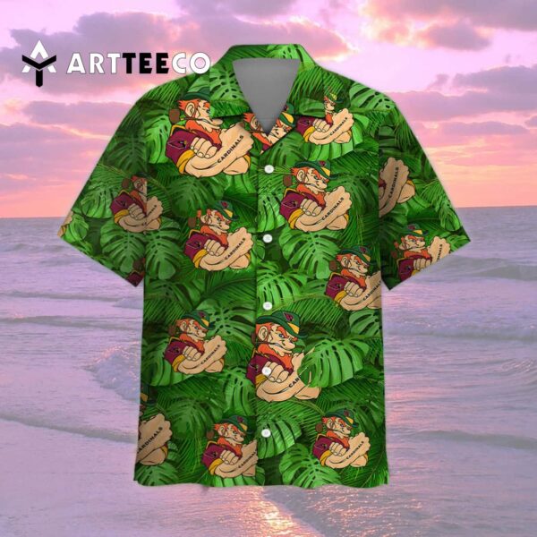 Arizona Cardinals Leprechaun St Patricks Day Hawaiian Shirt 2