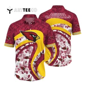 Arizona Cardinals Line Waves Pattern Summer Hawaiian Shirt 1