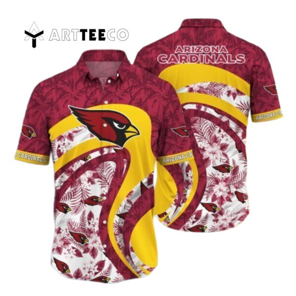 Arizona Cardinals Line Waves Pattern Summer Hawaiian Shirt 1