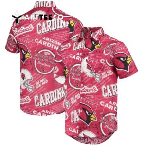 Arizona Cardinals Logo Art Pattern Hawaiian Shirt 1