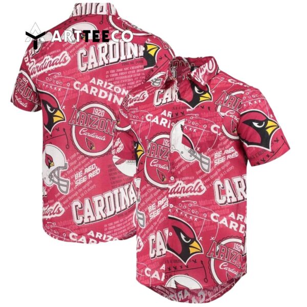 Arizona Cardinals Logo Art Pattern Hawaiian Shirt 1