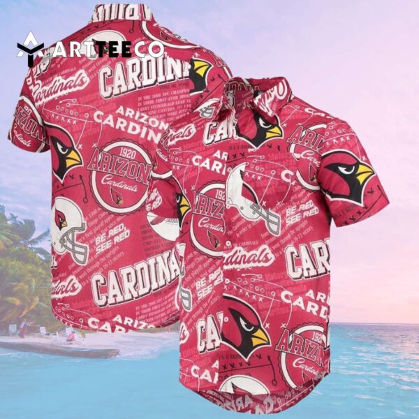 Arizona Cardinals Logo Art Pattern Hawaiian Shirt 2