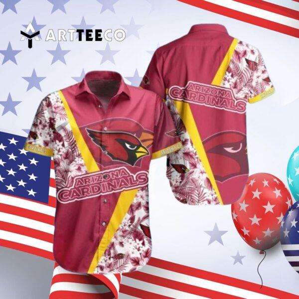 Arizona Cardinals Logo Football Hawaiian Shirt 4
