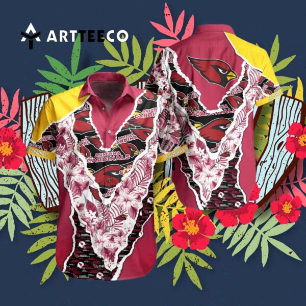 Arizona Cardinals Magic Pattern Hawaiian Shirt 3
