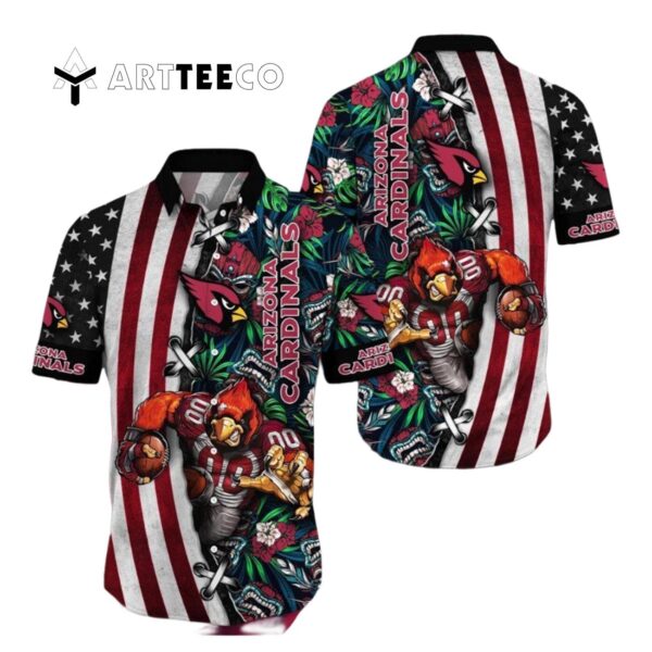 Arizona Cardinals Mascot Aloha Summer Hawaiian Shirt 1