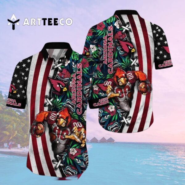 Arizona Cardinals Mascot Aloha Summer Hawaiian Shirt 2