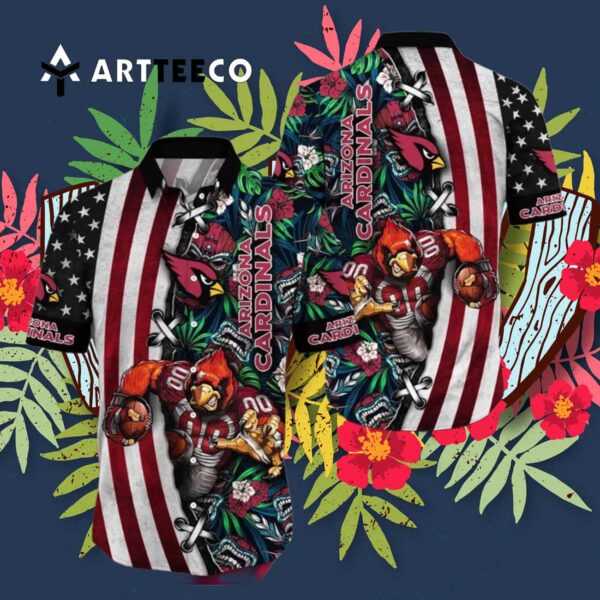 Arizona Cardinals Mascot Aloha Summer Hawaiian Shirt 3