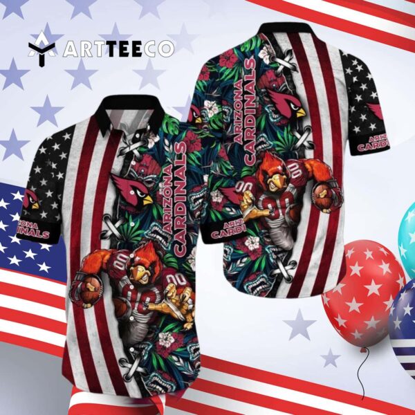 Arizona Cardinals Mascot Aloha Summer Hawaiian Shirt 4