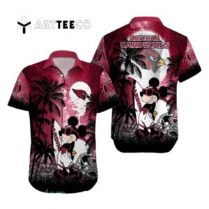Arizona Cardinals Mickey Mouse Aloha Hawaiian Shirt 1