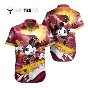 Arizona Cardinals Mickey Mouse Summer Hawaiian Shirt 1