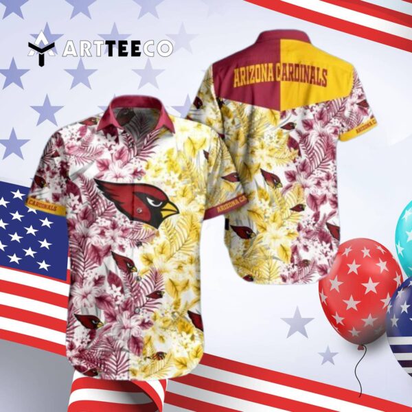 Arizona Cardinals Mix Color Hawaiian Shirt 4