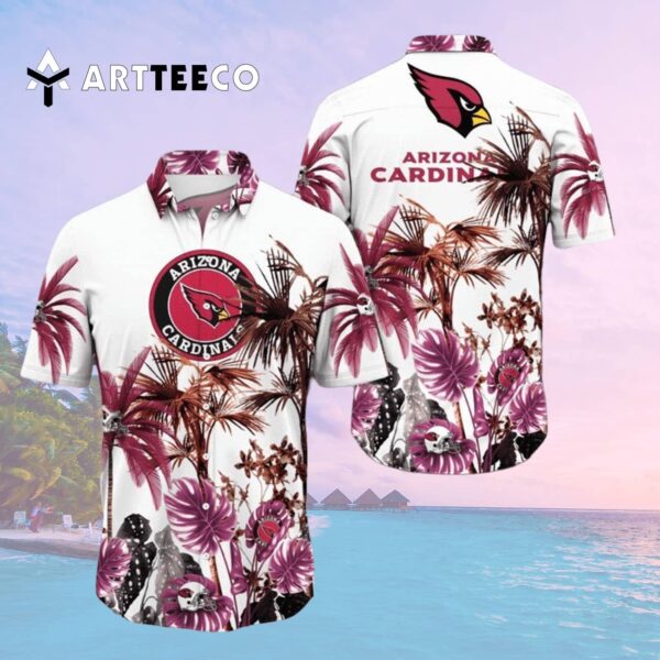 Arizona Cardinals Palm Tree Hawaiian Shirt 2