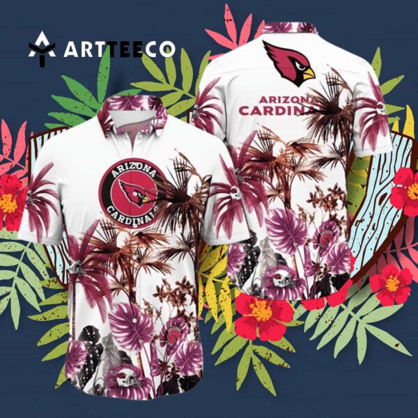 Arizona Cardinals Palm Tree Hawaiian Shirt 3