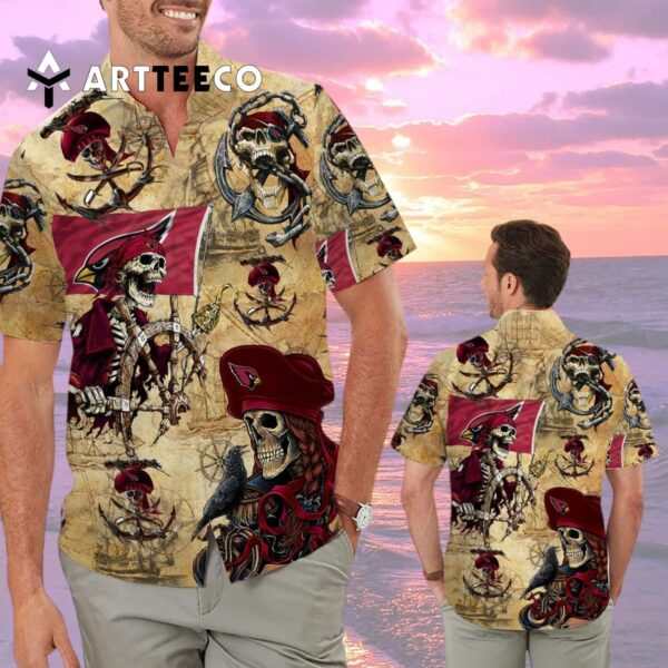 Arizona Cardinals Pirates Retro Hawaiian Shirt 2