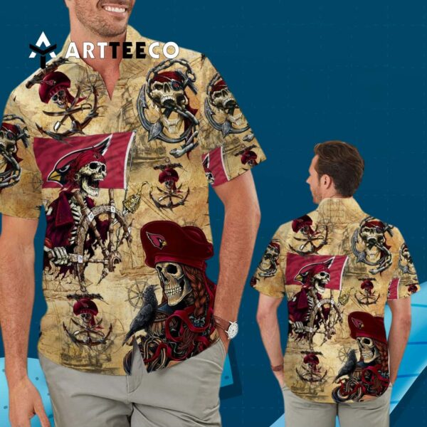Arizona Cardinals Pirates Retro Hawaiian Shirt 3