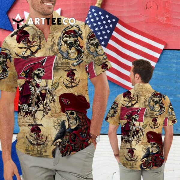 Arizona Cardinals Pirates Retro Hawaiian Shirt 4