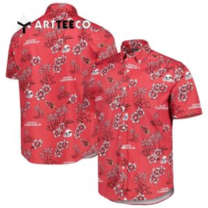 Arizona Cardinals Red Background Hawaiian Shirt 1