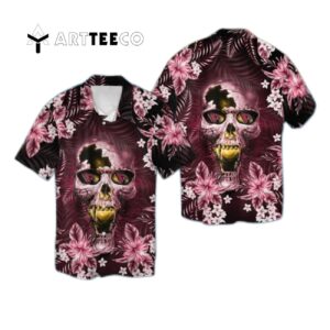 Arizona Cardinals Skull Hawaiian Shirt 1