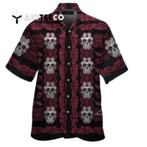 Arizona Cardinals Skull Hawaiian Shirt 2 1